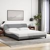 vidaXL Bed Frame "Dover" Light Grey 180x200 cm Fabric