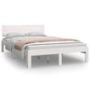vidaXL S&auml;ngram vit massiv furu 120x200 cm