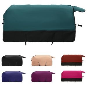 vidaXL H&auml;stdyna M&ouml;rkgr&ouml;n och svart 75 cm Polyester