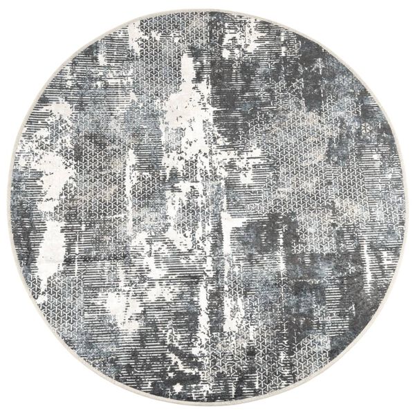 vidaXL Matta tvättbar flerfärgad Ø120 cm halkfri