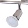 vidaXL Taklampa med 6 LED Strålkastare Satin Nickel