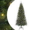 vidaXL Konstgjord julgran med 300 LED-lampor Gr&ouml;n 210 cm PE och PVC