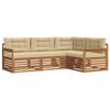 vidaXL Utomhussoffset 4 st Naturlig och Beige