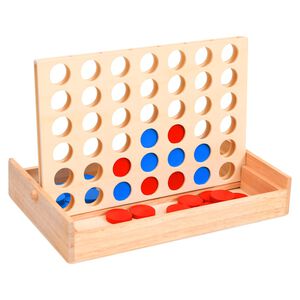 vidaXL Fyra i rad spel 24x15x4 cm massivt tr&auml;