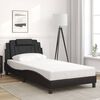 vidaXL Bed Frame "Viana" without Mattress Black 100x203 cm Faux Leather
