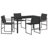vidaXL Tr&auml;dg&aring;rdsm&ouml;belset 5 pcs Svart 140 x 70 x 73 cm