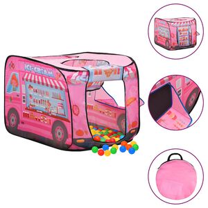 vidaXL Lekt&auml;lt med 250 bollar rosa 70x112x70 cm