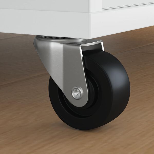 vidaXL Sv&auml;ngbart hjul 12 pcs Silver 60 x 60 x 50 mm J&auml;rn och nylon