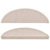 vidaXL Trappmattor 15 st 56x17x3 cm taupe halvrunda