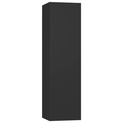 vidaXL TV-skåp 4 delar svart konstruerat trä