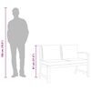 vidaXL Trädgårdsbänk 114,5 cm gräddvit dyna massivt akaciaträ