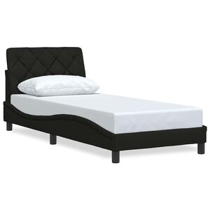 vidaXL Bed Frame without Mattress Black 80x200 cm Fabric