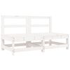 vidaXL Mittensoffor 2 st vit massiv furu