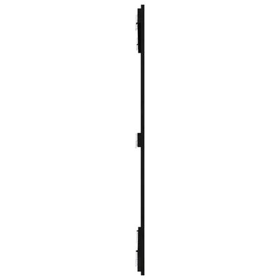 vidaXL Väggmonterad huvudgavel svart 95,5x3x110 cm massiv furu
