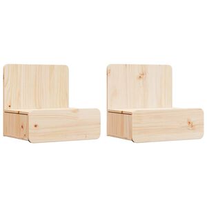 vidaXL S&auml;ngbord med l&aring;da 2 pcs Brun 44 x 32,5 x 40 cm Massiv furu