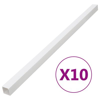 vidaXL Kabelkanal 100x60 mm 10 m PVC