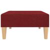 vidaXL B&auml;ddsoffa 2-sits med fotpall vinr&ouml;d tyg