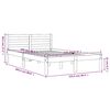 vidaXL S&auml;ngram utan madrass vaxbrun 120x200 cm massiv furu