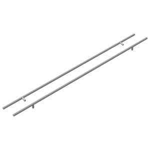 vidaXL Sk&aring;phandtag 2 st Silver 900 mm Rostfritt st&aring;l