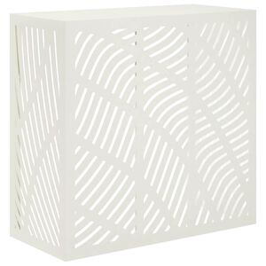 vidaXL T&auml;ckning f&ouml;r Luftkonditionering Vit 110 x 50 x 105 cm St&aring;l