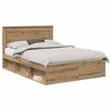 vidaXL S&auml;ngram med huvudgavel Artisan Ek 140 x 190 cm Massiv furu