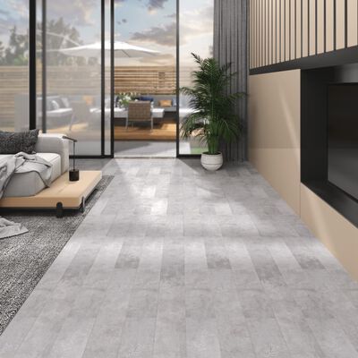 vidaXL Ej självhäftande PVC-golvplankor 5,26 m² 2 mm jordgrå