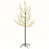 vidaXL K&ouml;rsb&auml;rstr&auml;d med LED varmvit 84 lysdioder 120 cm