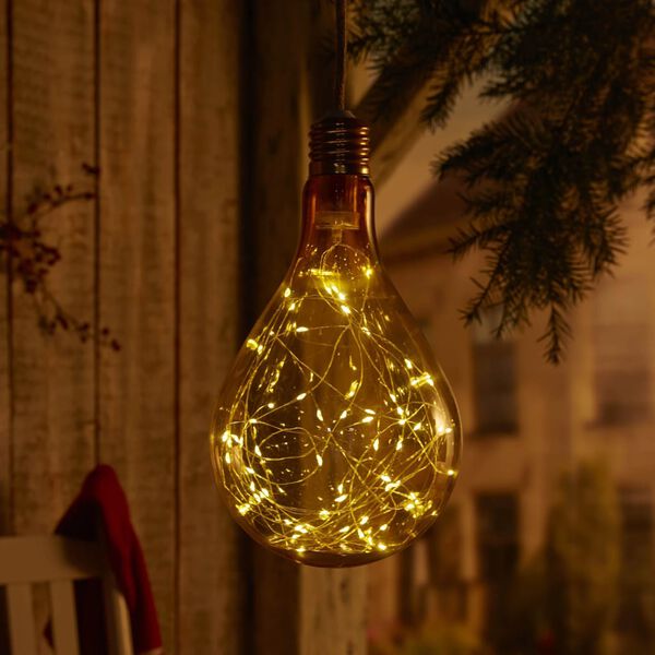 Luxform H&auml;nglampa LED batteridriven p&auml;ronformad PS160 transparent