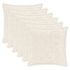vidaXL Kudd&ouml;verdrag 6 st HOUTEN Vit 40 x 40 cm Faux Kaninp&auml;ls
