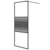 vidaXL Duschv&auml;gg svart 80x195 cm klart ESG-glas