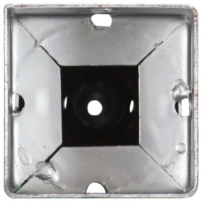 vidaXL Jordspett 6 st silver 10x10x57 cm galvaniserat stål