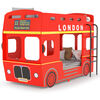 vidaXL V&aring;ningss&auml;ng London Bus r&ouml;d MDF 90x200 cm