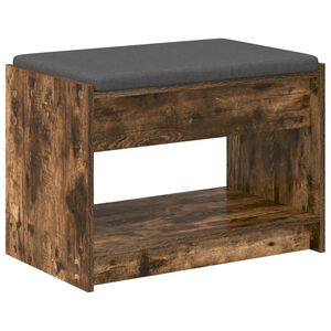 vidaXL Hallb&auml;nk R&ouml;kt Ek 63 x 38 x 45 cm Konstruerat Tr&auml; och Tyg