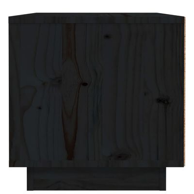 vidaXL Sängbord svart 40x34x35cm massiv furu