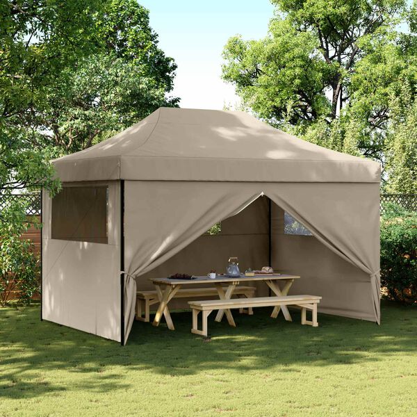 vidaXL Partyt&auml;lt Taupe 279 x 410 x 315 cm Oxford Tyg