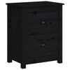 vidaXL S&auml;ngbord svart 50x35x61,5 cm massiv furu