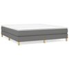 vidaXL Boxspring-s&auml;ngram m&ouml;rkgr&aring; 160x200 cm tyg