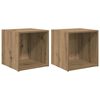 vidaXL TV-b&auml;nkset 2 pcs Artisan Ek Konstruerat tr&auml;