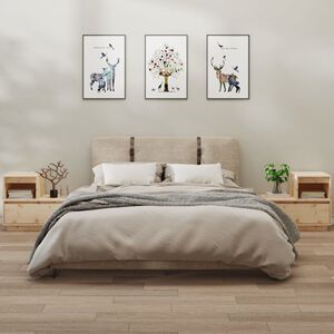vidaXL S&auml;ngbord 2 st 60x34x51 cm massiv furu