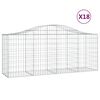 vidaXL Gabioner b&aring;gformade 18 st 200x50x80/100 cm galvaniserat j&auml;rn
