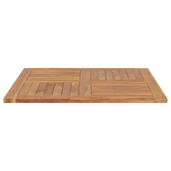 vidaXL Bordsskiva massiv teak fyrkantig 90x90x2,5 cm