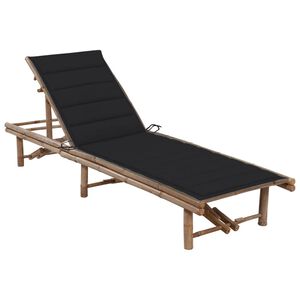 vidaXL Sols&auml;ng med dyna bambu