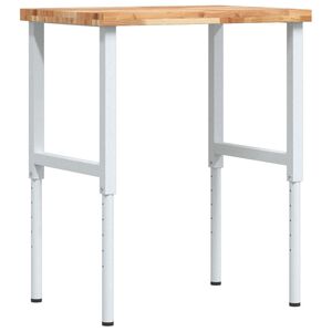 vidaXL Arbetsb&auml;nk 80x60x(73-99,5) cm massiv akacia rektangul&auml;r