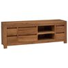 vidaXL TV-b&auml;nk 110 x 30 x 40 cm Naturlig Massivt teaktr&auml;