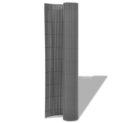 vidaXL Dubbelsidigt insynsskydd PVC 90x300 cm grå