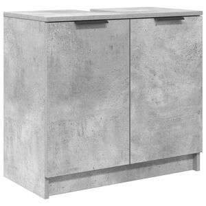 vidaXL Badrumssk&aring;p Betonggr&aring; 64,5 x 33,5 x 59 cm Konstruerat tr&auml;