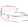 vidaXL Bed with Mattress "Hvar" Black and White 140x200 cm Faux Leather