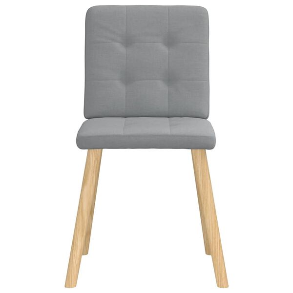 vidaXL Matstolar 6 st ljusgrå tyg