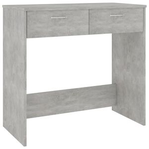 vidaXL Skrivbord betonggr&aring; 80x40x75 cm konstruerat tr&auml;