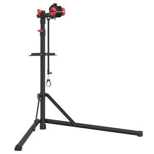 vidaXL Cykelmonteringsst&auml;ll hopf&auml;llbart 92-152 cm r&ouml;d st&aring;l